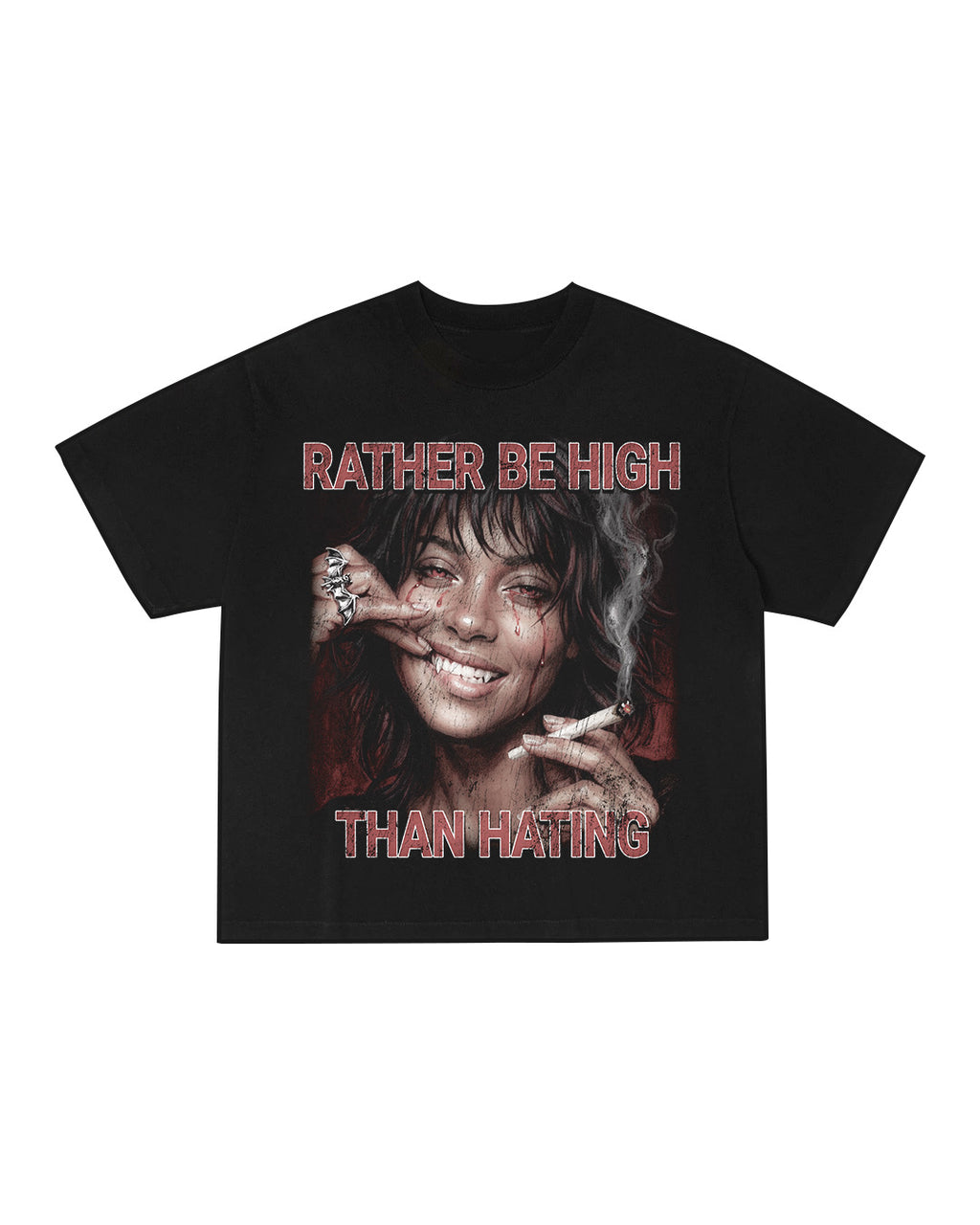 High over hating tee