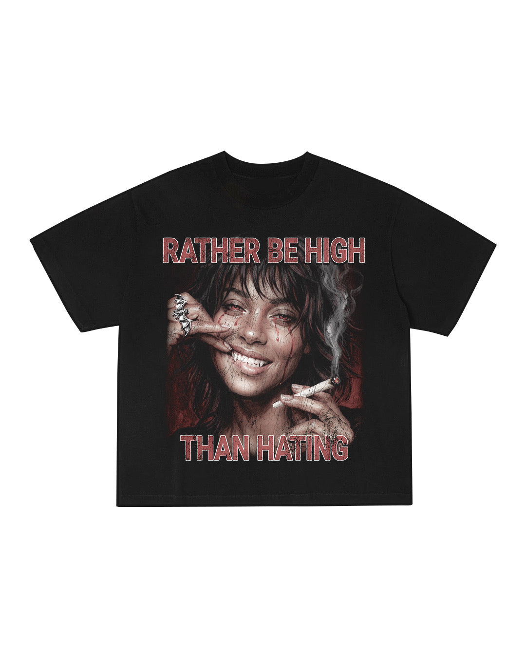High over hating tee